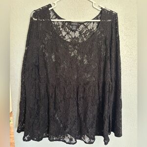 Torrid Black Lace Women's Top